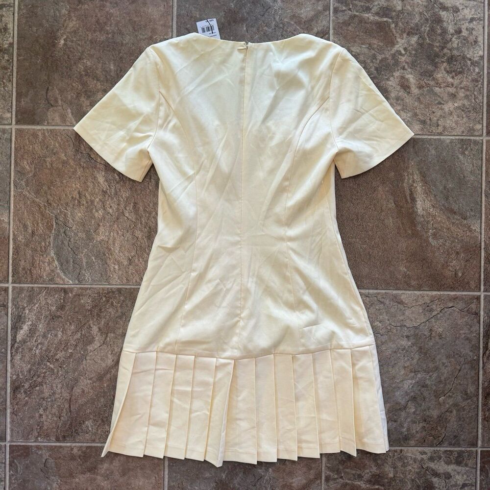 ASTR The Label Pleated Button Mini Dress Yellow Size XS - Picture 7 of 11